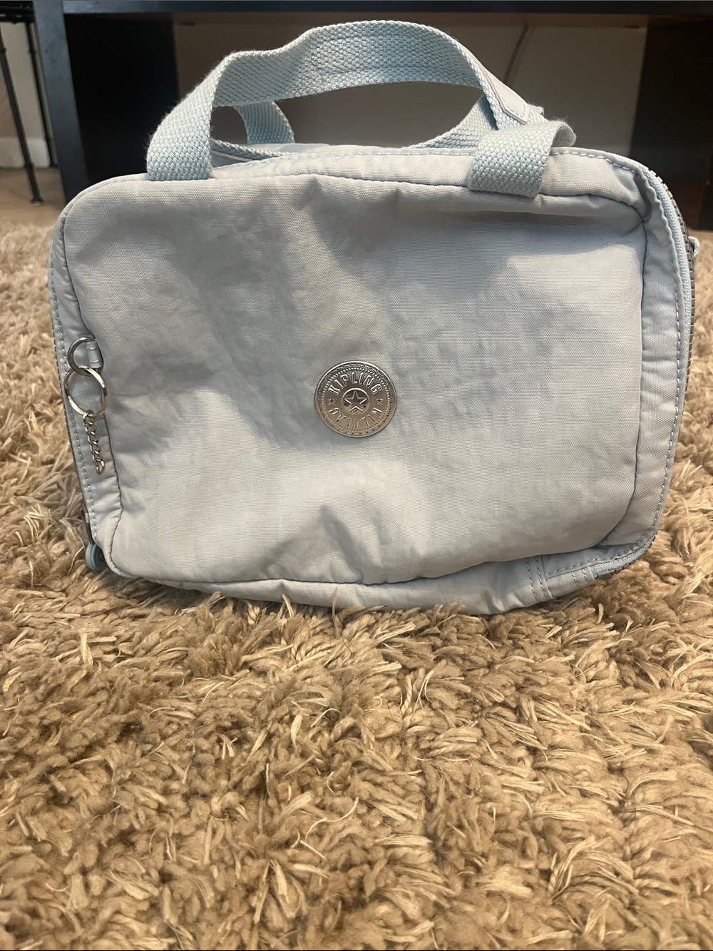 Kipling Pale Blue Nylon Travel Toiletry Case